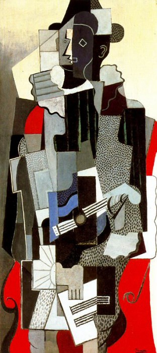 1918 Arlequin, Пабло Пикассо (1881-1973) Период: 1908-1918