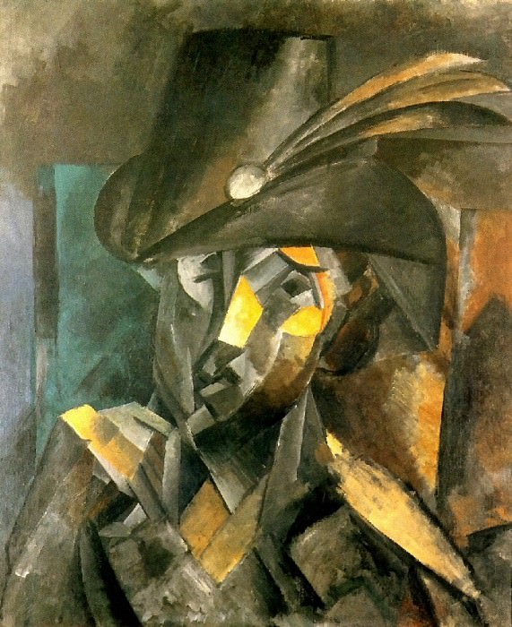 1909 La dame au chapeau noir, Pablo Picasso (1881-1973) Period of creation: 1908-1918