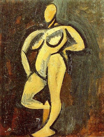 1908 Nu debout2, Пабло Пикассо (1881-1973) Период: 1908-1918