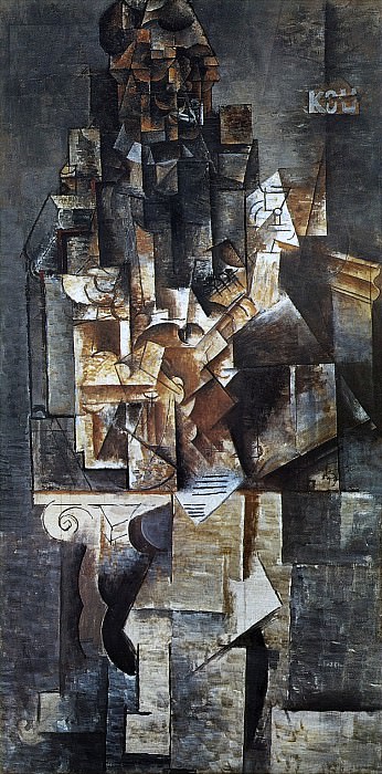 1912 Homme Е la guitare1, Pablo Picasso (1881-1973) Period of creation: 1908-1918