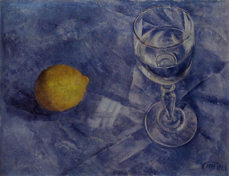 Glass and lemon. 1922, Kuzma Sergeevich Petrov-Vodkin