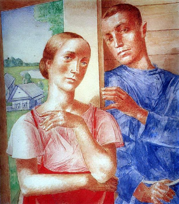 Весна в деревне2. 1929, Петров-Водкин Кузьма Сергеевич