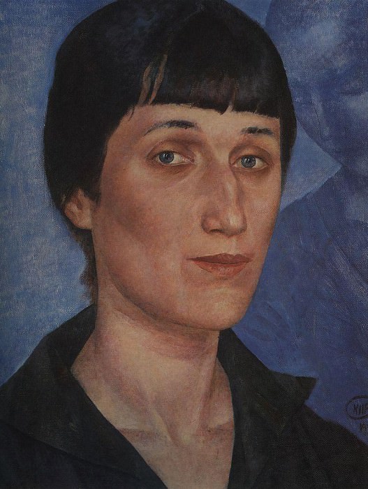 Portrait of Anna Akhmatova. 1922, Kuzma Sergeevich Petrov-Vodkin