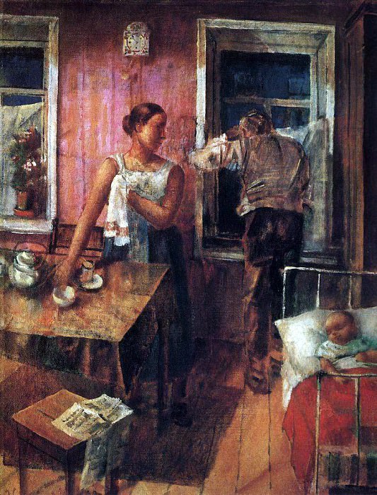 Anxiety. 1926, Kuzma Sergeevich Petrov-Vodkin