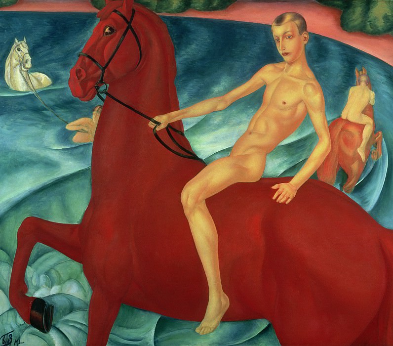 Купание красного коня. 1912, Петров-Водкин Кузьма Сергеевич