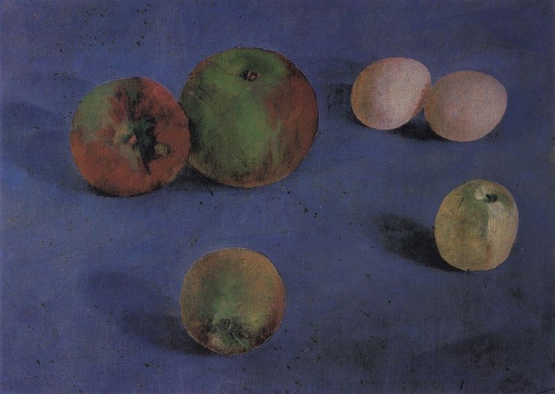 Still Life. Apples and eggs. 1921, Kuzma Sergeevich Petrov-Vodkin