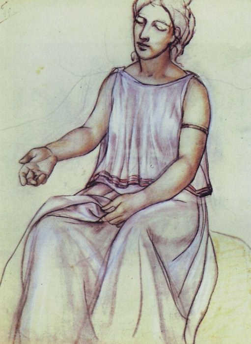Женщина в хитоне. 1910, Петров-Водкин Кузьма Сергеевич