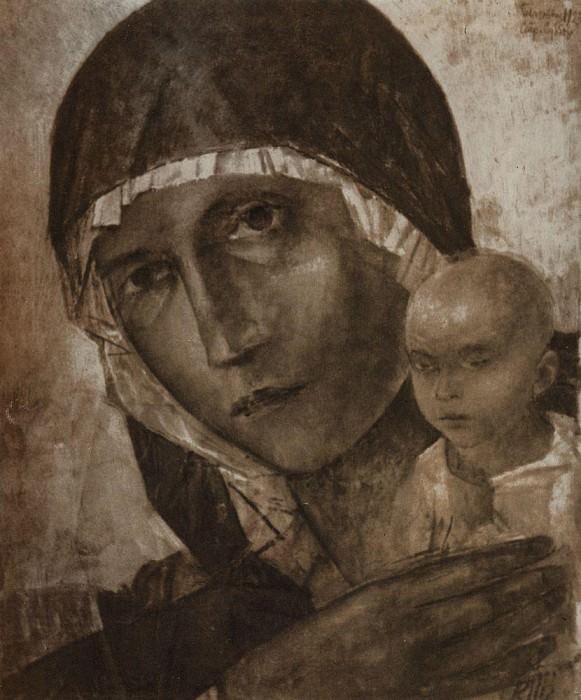 Мадонна с младенцем. 1923, Петров-Водкин Кузьма Сергеевич