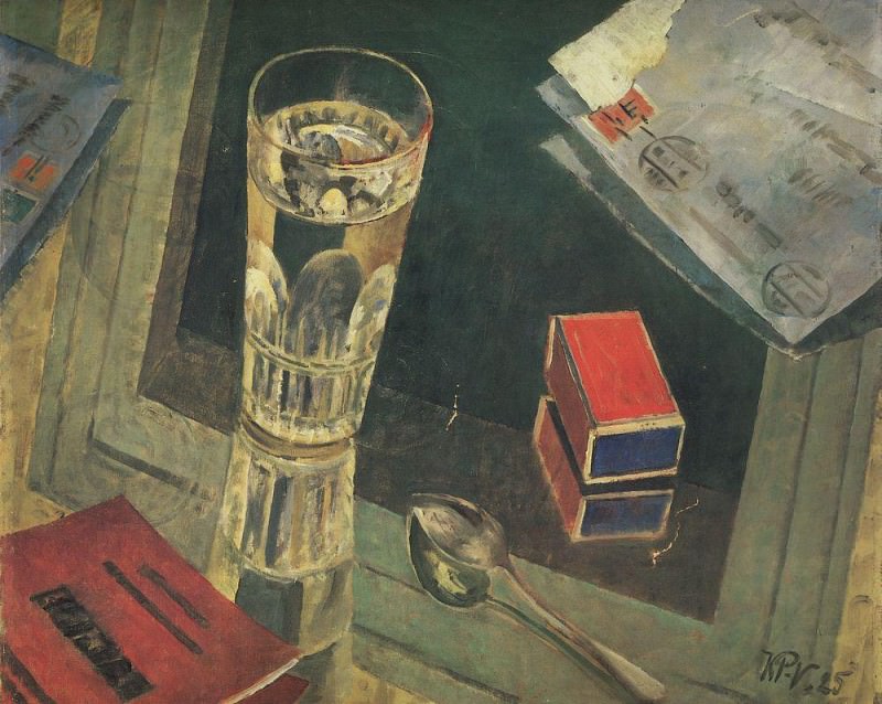Still Life with letters. 1925, Kuzma Sergeevich Petrov-Vodkin