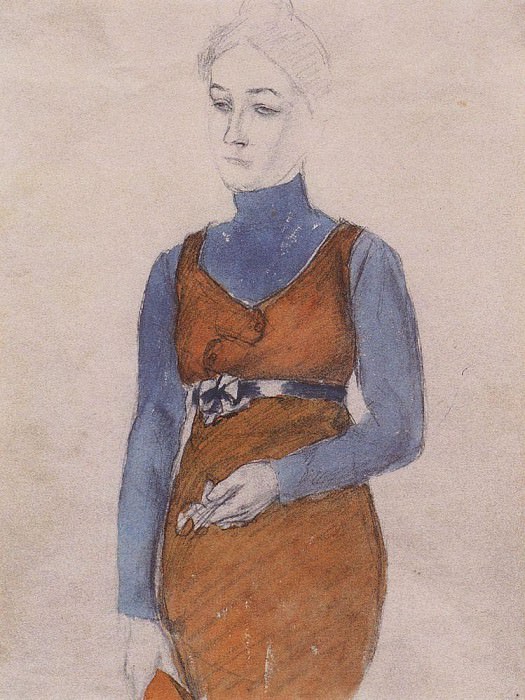 Portrait of a Woman. Late XIX – early XX century, Kuzma Sergeevich Petrov-Vodkin