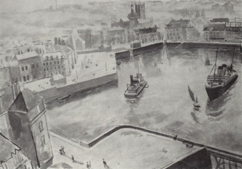 Port of Dieppe. 1929, Kuzma Sergeevich Petrov-Vodkin