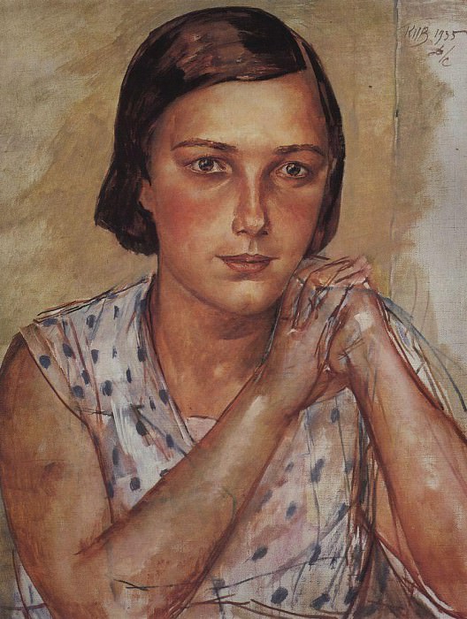 Portrait of the artists daughter. 1935, Kuzma Sergeevich Petrov-Vodkin