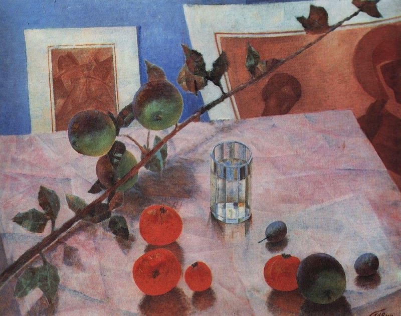 Pink Still Life. 1918, Kuzma Sergeevich Petrov-Vodkin