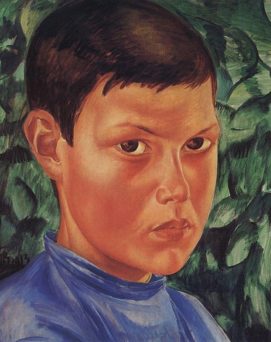 Portrait of a boy. 1913, Kuzma Sergeevich Petrov-Vodkin