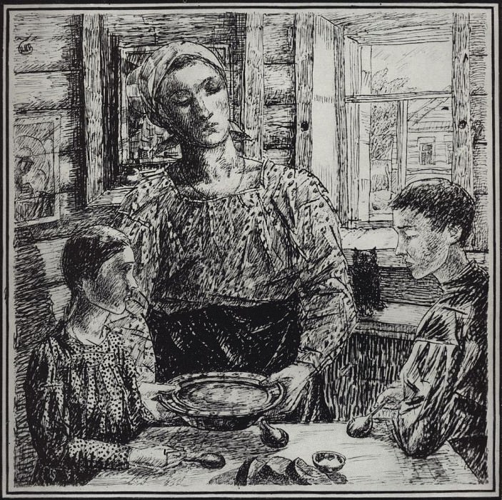 Mother. 1919, Kuzma Sergeevich Petrov-Vodkin