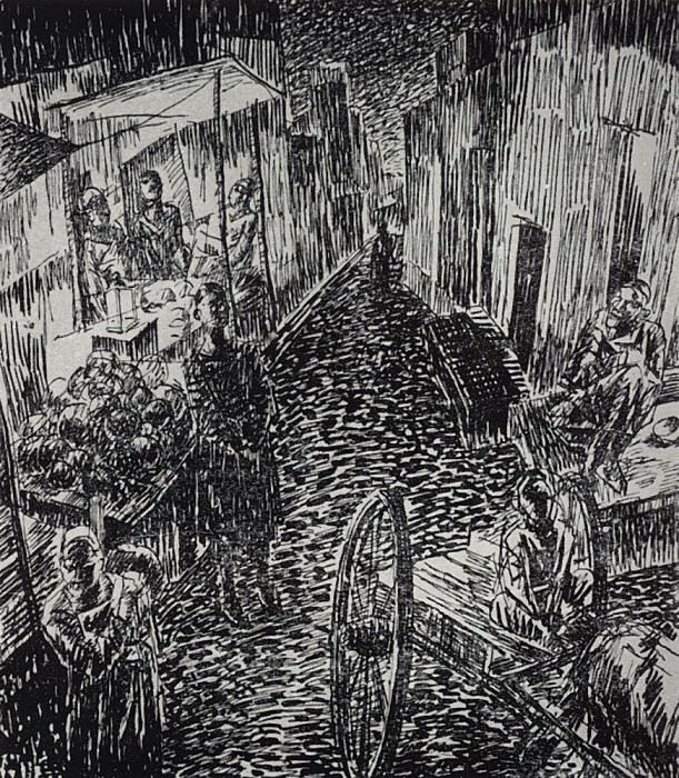 Street. 1923, Kuzma Sergeevich Petrov-Vodkin