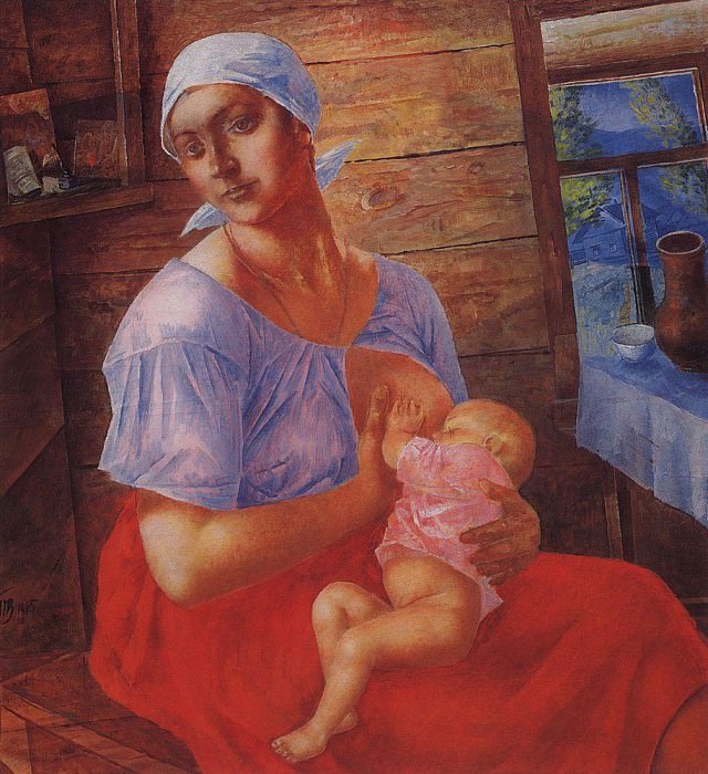 Mother. 1915, Kuzma Sergeevich Petrov-Vodkin