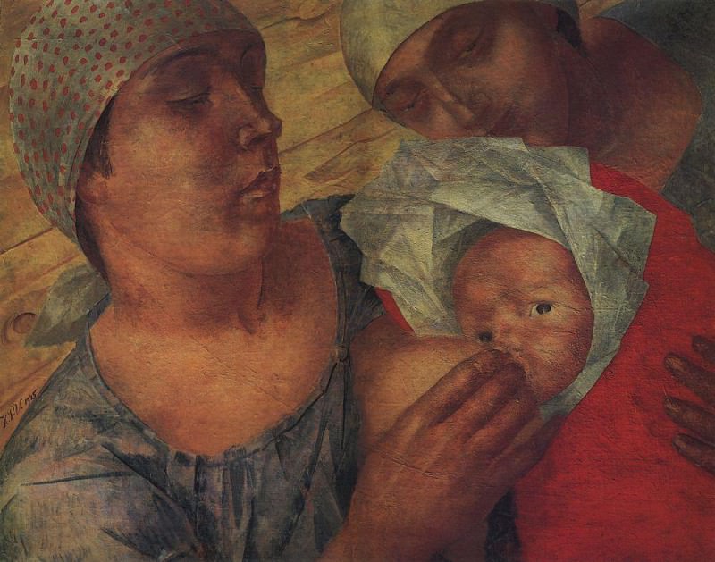 Motherhood. 1925, Kuzma Sergeevich Petrov-Vodkin