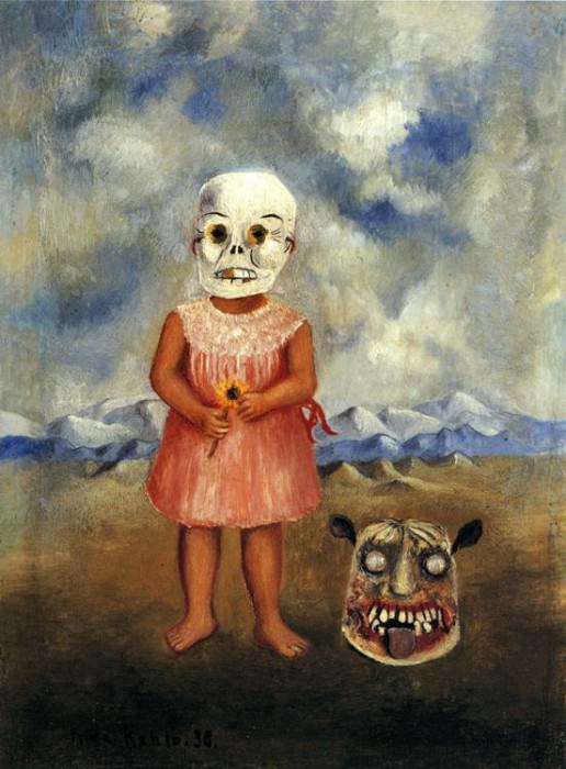  Girl with Death Mask, Frida Kahlo