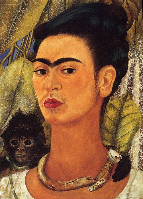 Автопортрет с обезьянкой, Фрида Кало