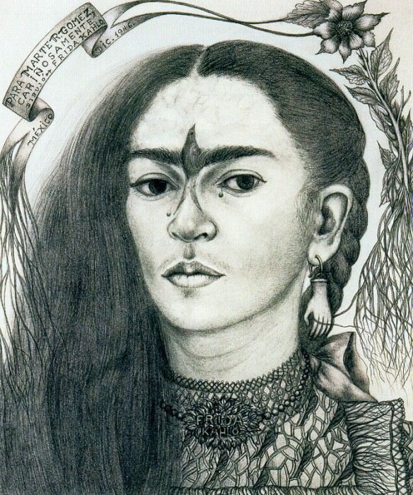 Autoportrait dedie a Marte R , Frida Kahlo