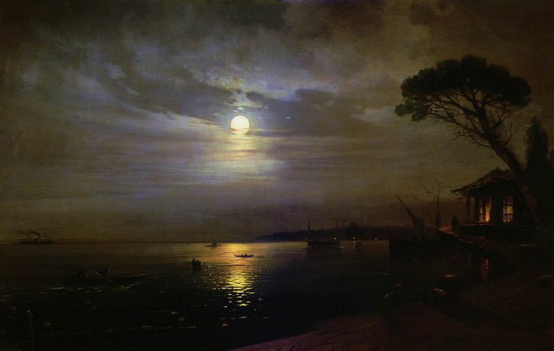 Moonlit Night 1888 100x150, Ivan Konstantinovich Aivazovsky