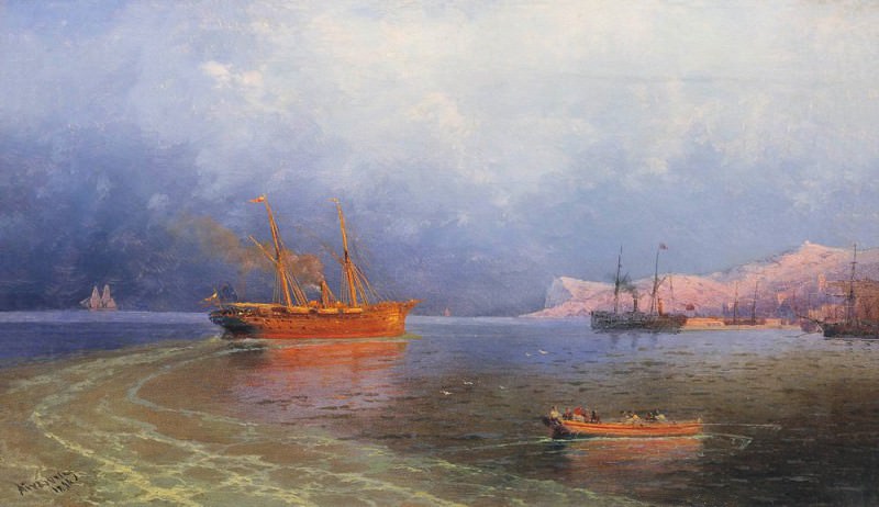 On the coast of Yalta in 1894 34,5 h58, 3, Ivan Konstantinovich Aivazovsky