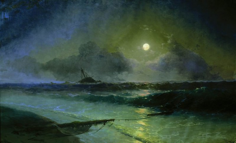 Moonrise at Theodosia 1892 200h327, 5, Ivan Konstantinovich Aivazovsky