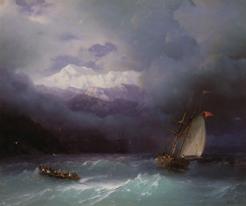 Stormy Sea 1868 54,2 h65, Ivan Konstantinovich Aivazovsky