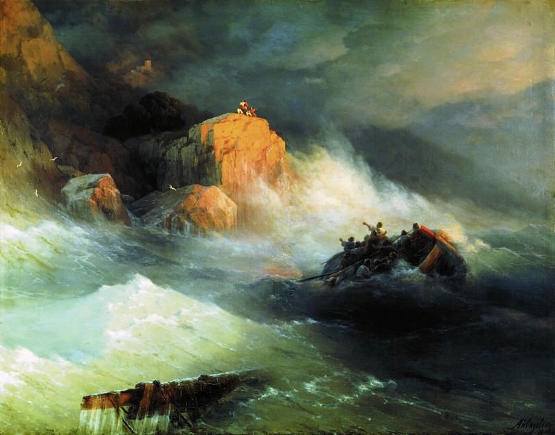 Shipwreck 1876 136h170, Ivan Konstantinovich Aivazovsky