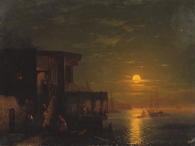 Moonlight at Sea 1875, Ivan Konstantinovich Aivazovsky