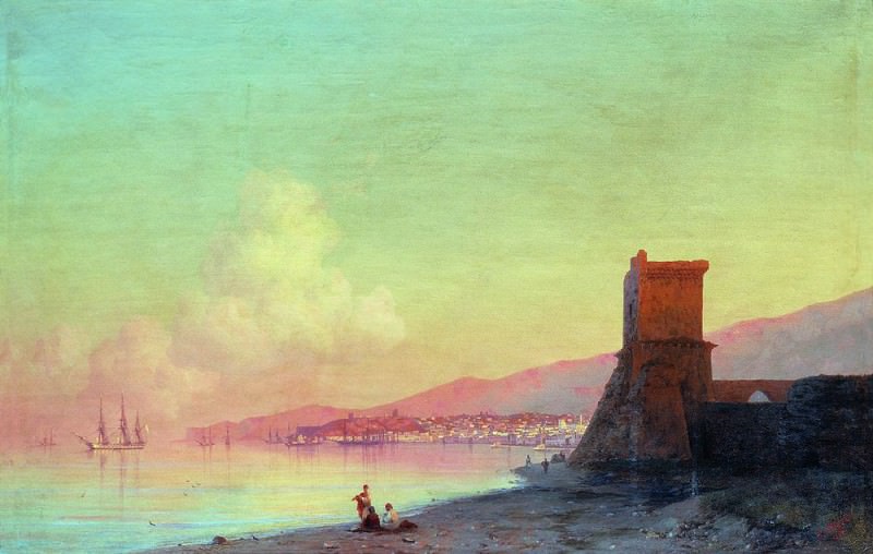 Feodosiya. Sunrise 1852 60x90, Ivan Konstantinovich Aivazovsky