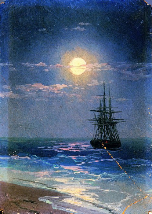 Night at Sea, Ivan Konstantinovich Aivazovsky