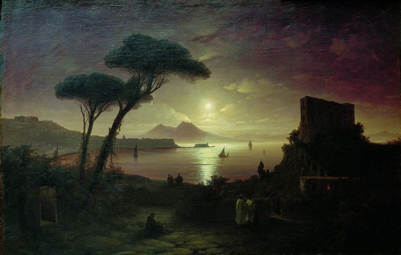 Bay of Naples by Moonlight 1842 92h141, Ivan Konstantinovich Aivazovsky