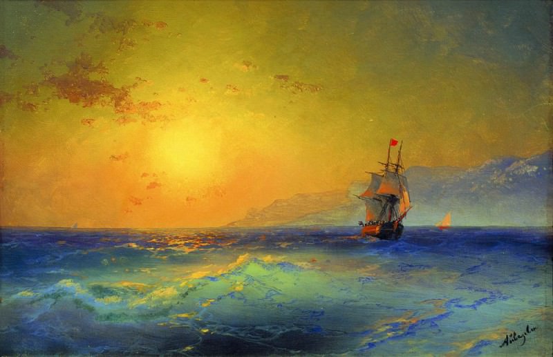 For Crimean coast 1890 36. 5h55, Ivan Konstantinovich Aivazovsky
