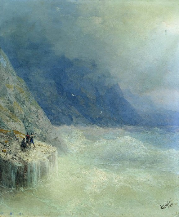 Rock in the mist 1890 32. 2h26, 7, Ivan Konstantinovich Aivazovsky