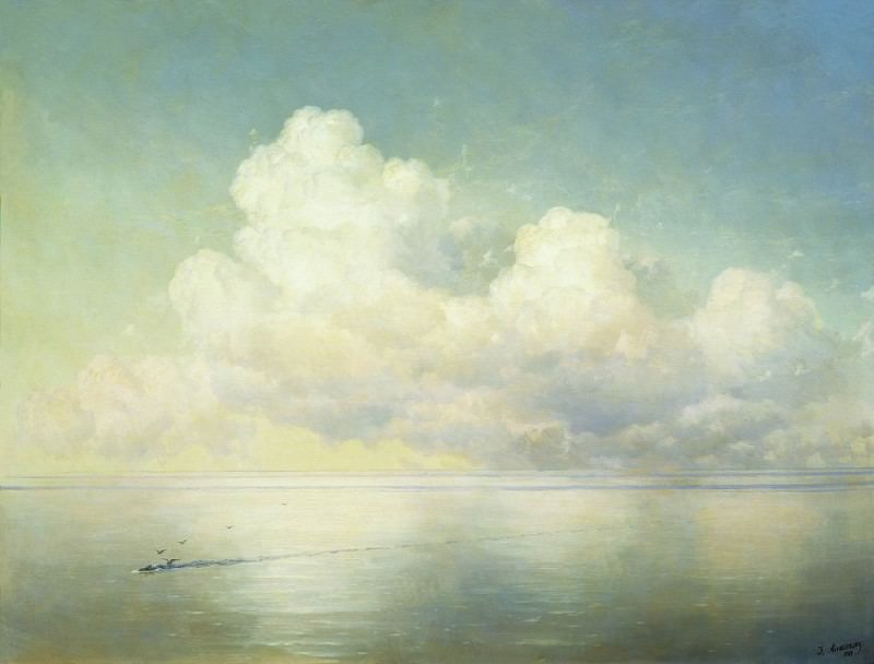 Clouds over the sea. Calm 1889 112h146, Ivan Konstantinovich Aivazovsky