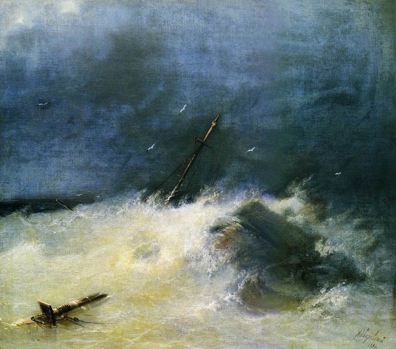 Storm at Sea 1893 44,5 x48, Ivan Konstantinovich Aivazovsky