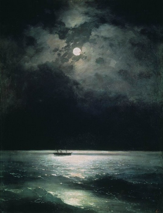 Night on the Black Sea in 1879 58,5 h69, 5, Ivan Konstantinovich Aivazovsky