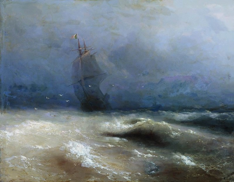 A storm off the coast of Nice 1885 118h150, Ivan Konstantinovich Aivazovsky