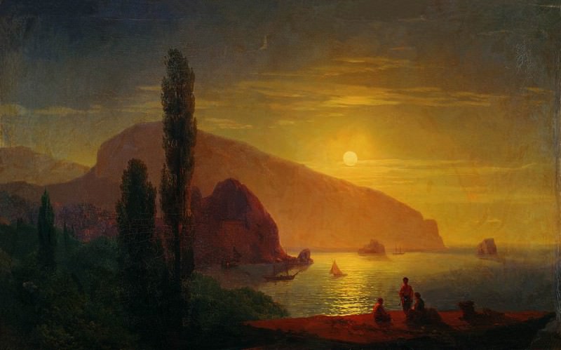 Night in the Crimea. View on Aju-Dag 1850 63h94, Ivan Konstantinovich Aivazovsky