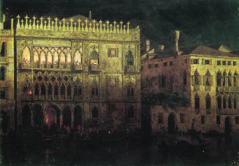 Дворец Ка д-Ордо в Венеции 1878 27х37, Иван Константинович Айвазовский