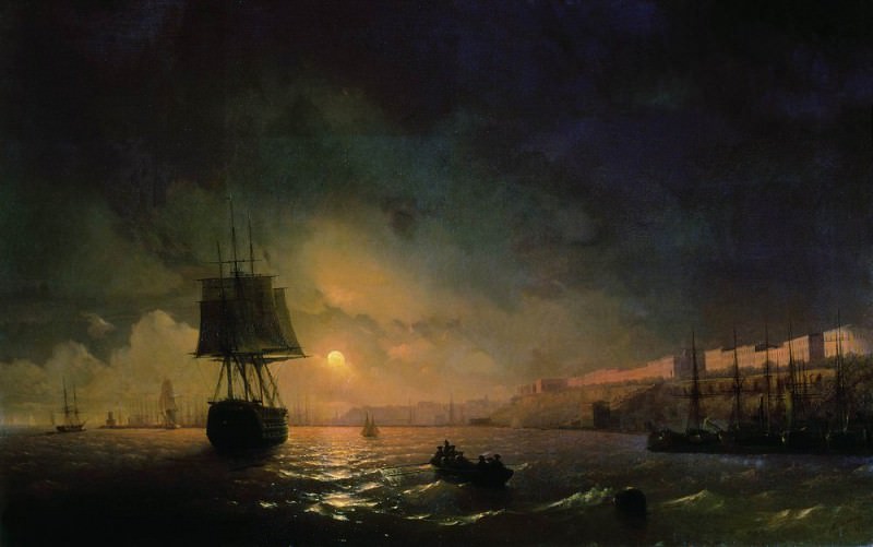 Type of Odessa by Moonlight 1846 122h190, Ivan Konstantinovich Aivazovsky