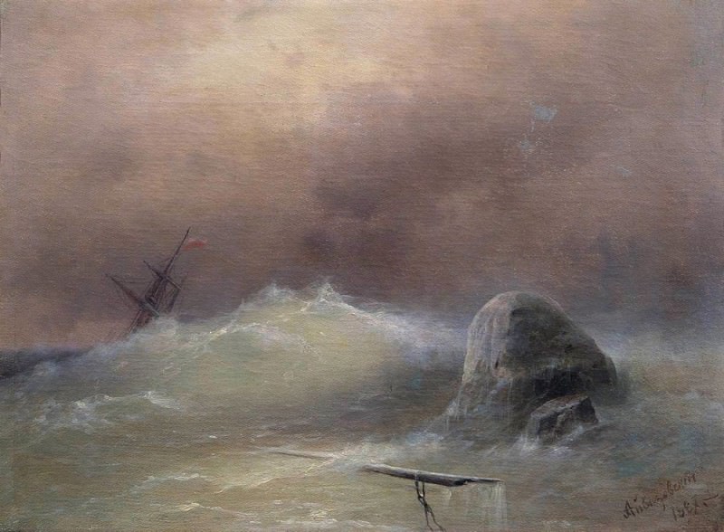 Stormy Sea 1887, Ivan Konstantinovich Aivazovsky