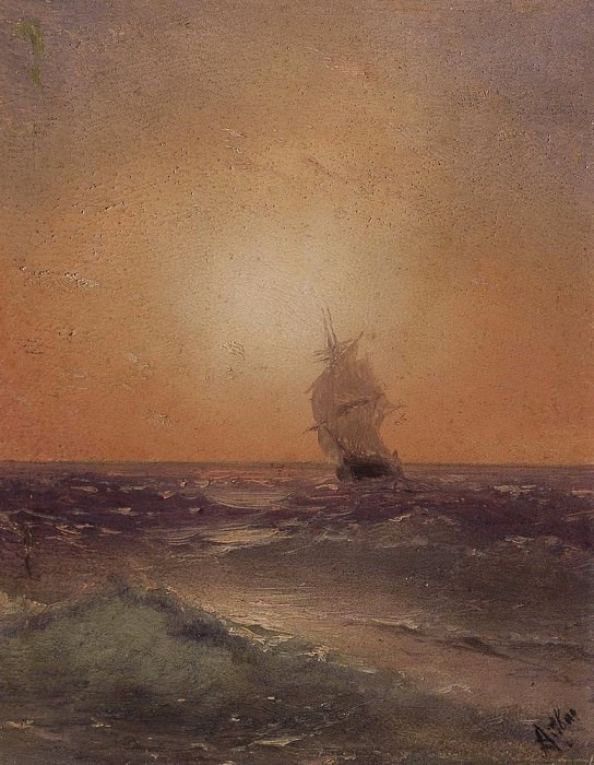 Sea view. Etude 13h10, Ivan Konstantinovich Aivazovsky