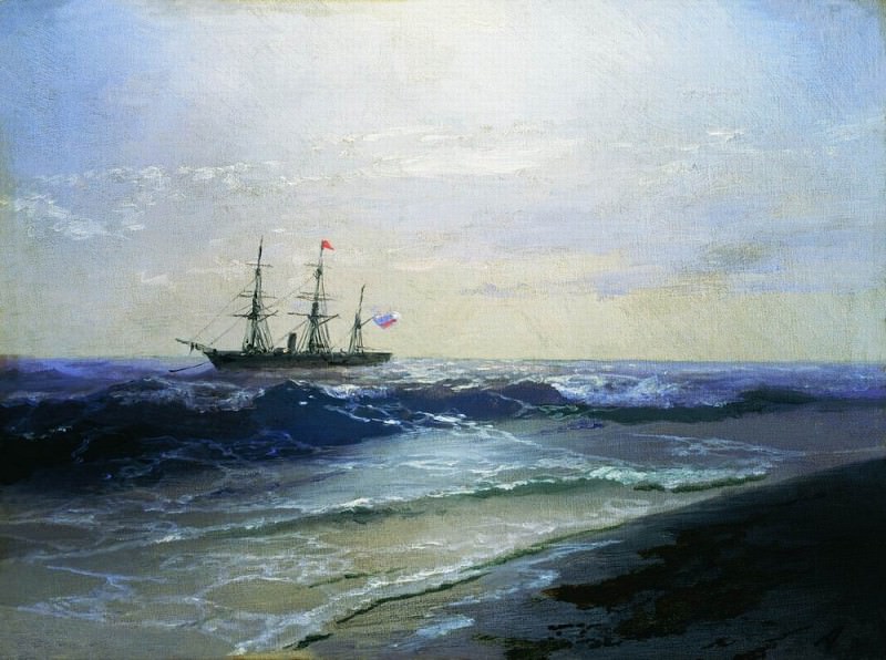 Sea. Sunny Day 17h21, Ivan Konstantinovich Aivazovsky