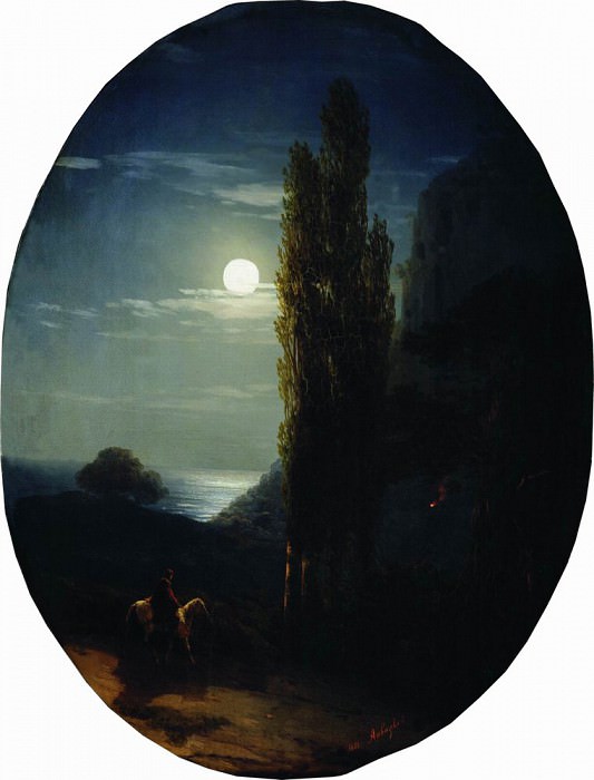 Moonlit Night. Rider 36h27, Ivan Konstantinovich Aivazovsky