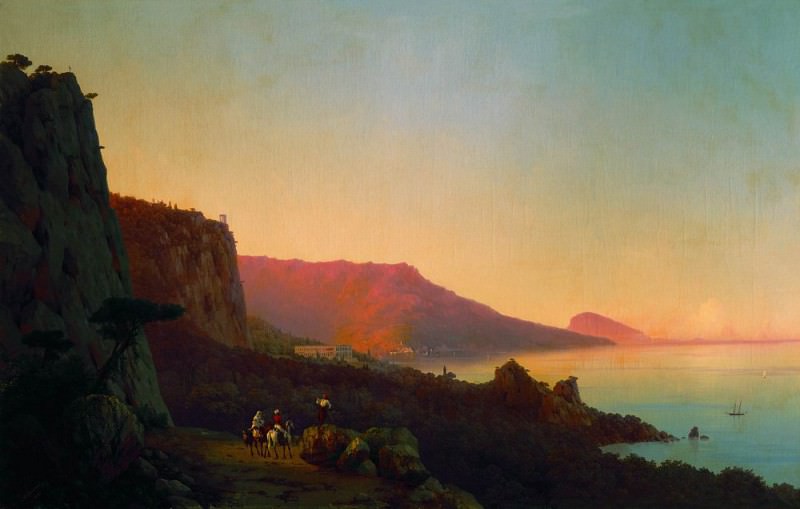 Evening in the Crimea. Yalta 1848 126h196, Ivan Konstantinovich Aivazovsky