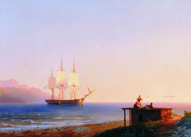 Frigate Sailing 1838 57h82, Ivan Konstantinovich Aivazovsky