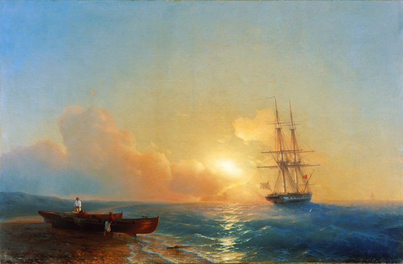 Fishermen on beregumorya1852 93,5 h143, Ivan Konstantinovich Aivazovsky